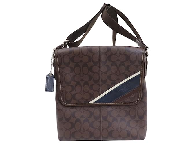 Coach Signature Brown Leather  ref.1405673