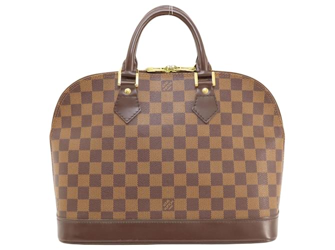 Louis Vuitton Alma Castaño Lienzo  ref.1405680