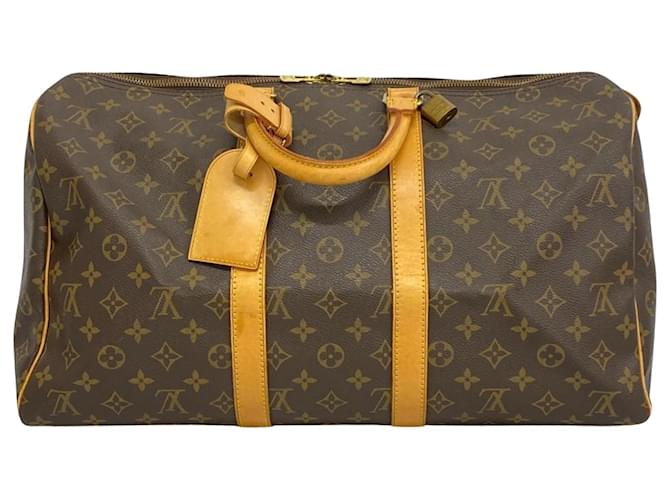 Louis Vuitton Keepall 45 Marrom Lona  ref.1405745