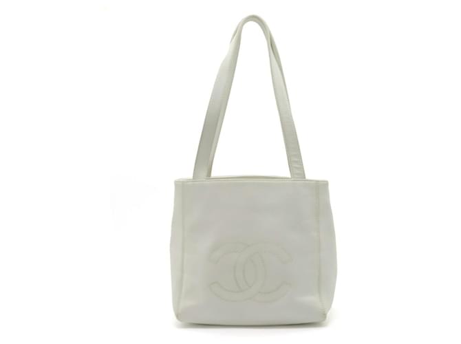 Chanel COCO Mark Cuir Blanc  ref.1405783