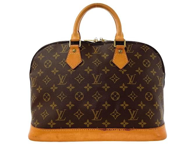 Louis Vuitton Alma Brown Cloth  ref.1405803