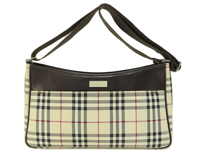 Burberry Nova Check Beige Leinwand  ref.1405807