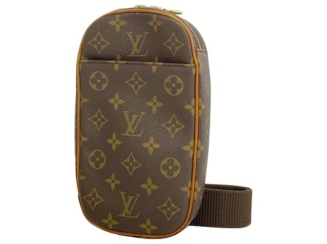 Louis Vuitton Pochette Gange Castaño Lienzo  ref.1405812