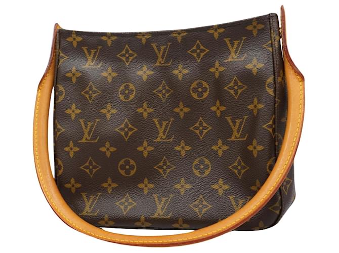 Louis Vuitton Looping MM Marrom Lona  ref.1405815