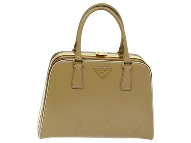 Saffiano Pirámide de Prada Beige Cuero  ref.1405830