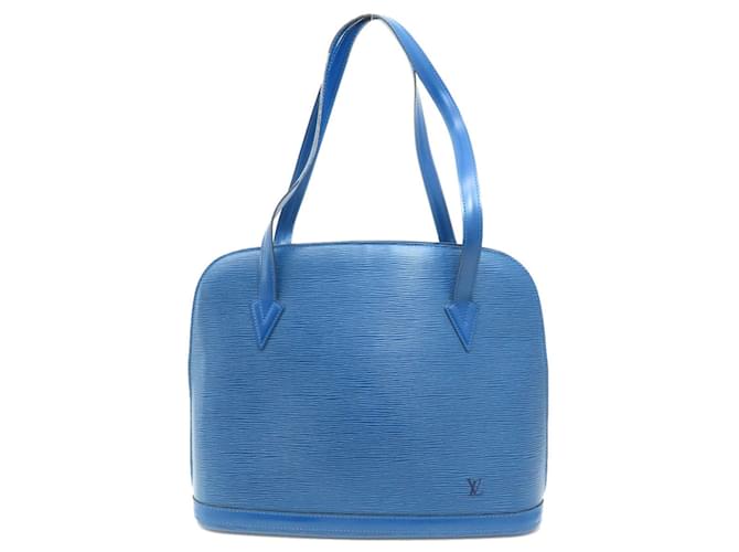 Louis Vuitton Lussac Azul Cuero  ref.1405855