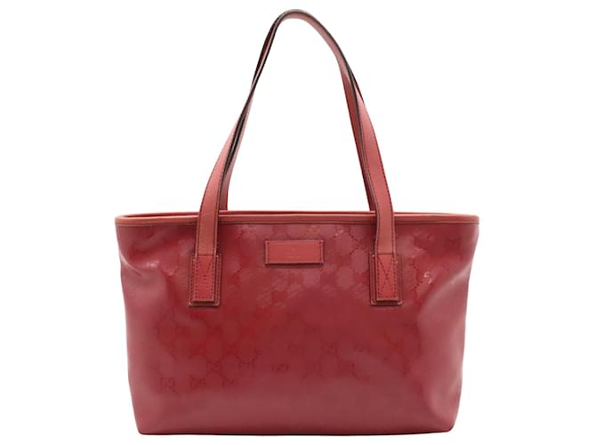 Gucci GG Imprimé Cuir Rouge  ref.1405873