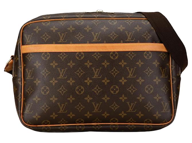 Louis Vuitton Brown Monogram Reporter Directeur général Cuir Toile Marron  ref.1405920