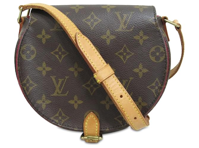 Louis Vuitton Brown Monogram Sac Tambourin Cuir Toile Marron  ref.1405932