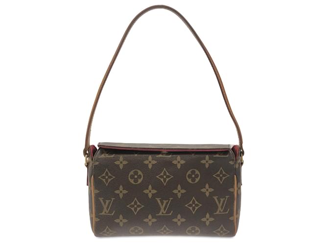 Louis Vuitton Brown Monogram Recital Leather Cloth  ref.1405959