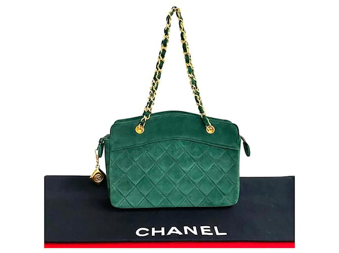 Chanel Quilted Suede Chain Handbag Suede Handbag in Good condition  ref.1406060