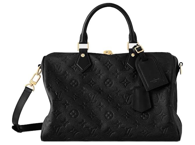 Louis Vuitton LV Speedy 30 Couro macio Preto  ref.1406069