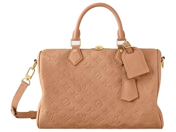 Louis Vuitton Bolso de cuero LV Soft Speedy 30 Crudo  ref.1406070