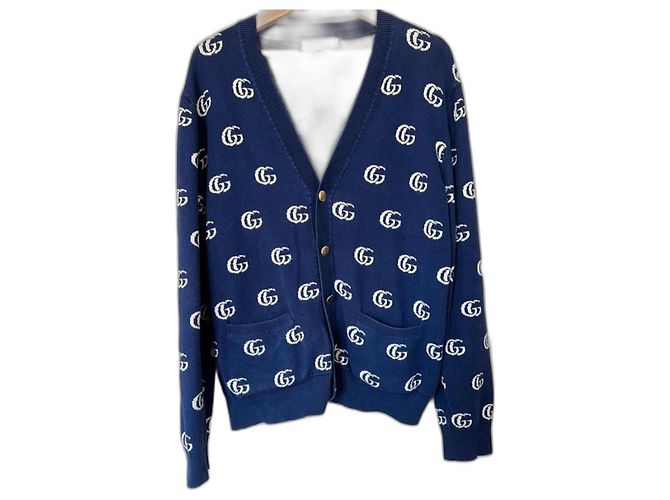Gucci Pullover aus Baumwolle Navy Blau Herren Marineblau