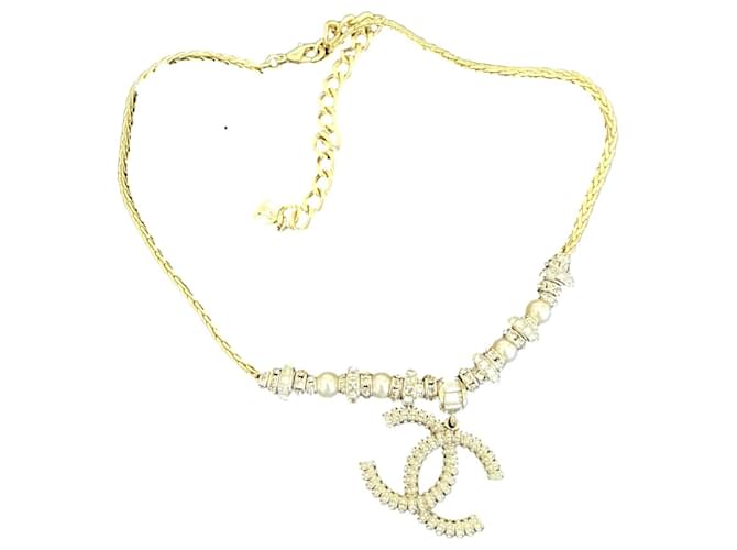 Collana Chanel Argento Metallo  ref.1406079