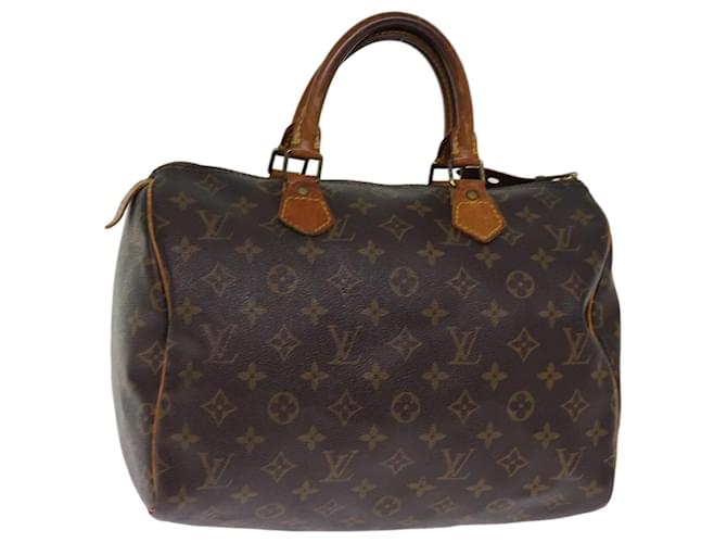 Louis Vuitton Monogram Speedy 30 Bolsa de mão M41526 Autenticação de LV 76521 Monograma Lona  ref.1406125