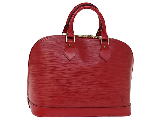 LOUIS VUITTON Bolso de mano Epi Alma Rojo castellano M52147 LV Auth 73846 Roja Cuero  ref.1406127