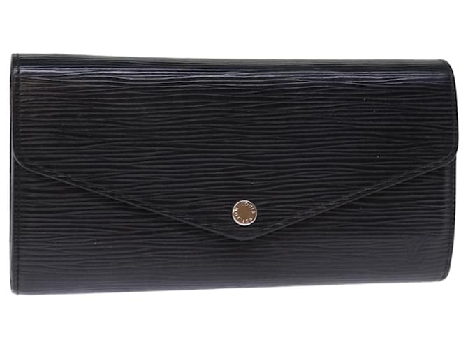 LOUIS VUITTON Epi Portefeuille Josephine Long Wallet Noir LV Auth bs14636 Cuir  ref.1406131