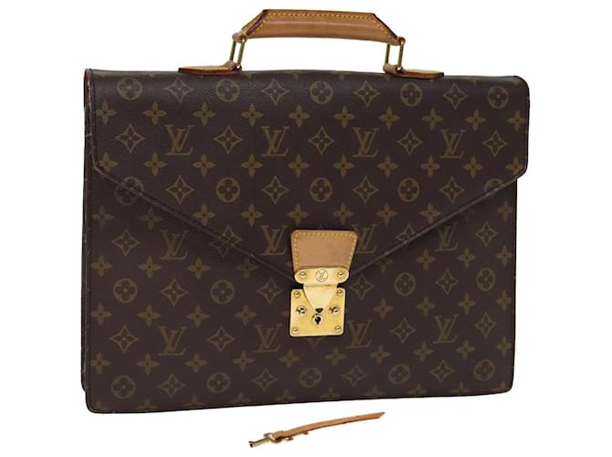 LOUIS VUITTON Monogram Servilleta Conseiller Maletín M53331 LV Auth 76594 Monograma Lienzo  ref.1406140