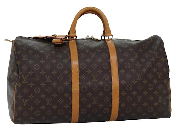 Louis Vuitton Monograma Keepall 55 Boston Bag M41424 Autenticação de LV 75301 Lona  ref.1406167