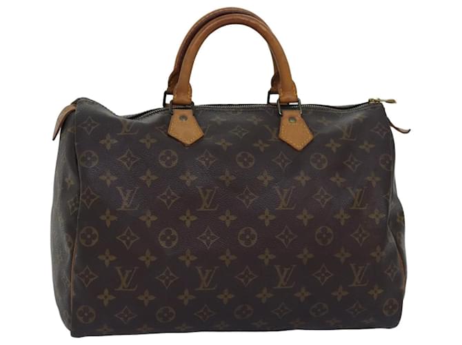 Louis Vuitton Monogram Speedy 35 Borsa a mano M41524 LV Aut 75487 Monogramma Tela  ref.1406169