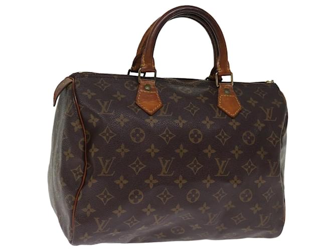 Louis Vuitton Monogram Speedy 30 Hand Bag M41526 LV Auth 75907 Cloth  ref.1406189