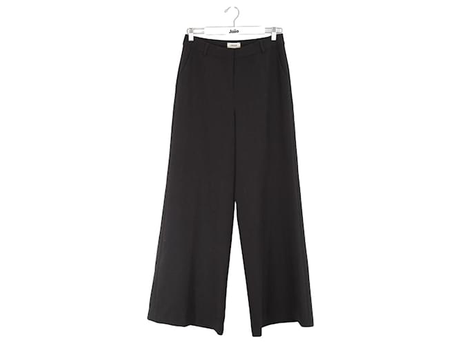 L'Agence Black wide cut pants Polyester  ref.1406216