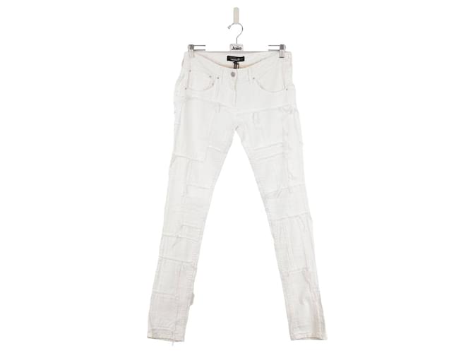 Isabel Marant Slim-fit cotton jeans White  ref.1406261