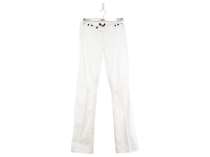 Isabel Marant Jean bootcut en coton Blanc  ref.1406266