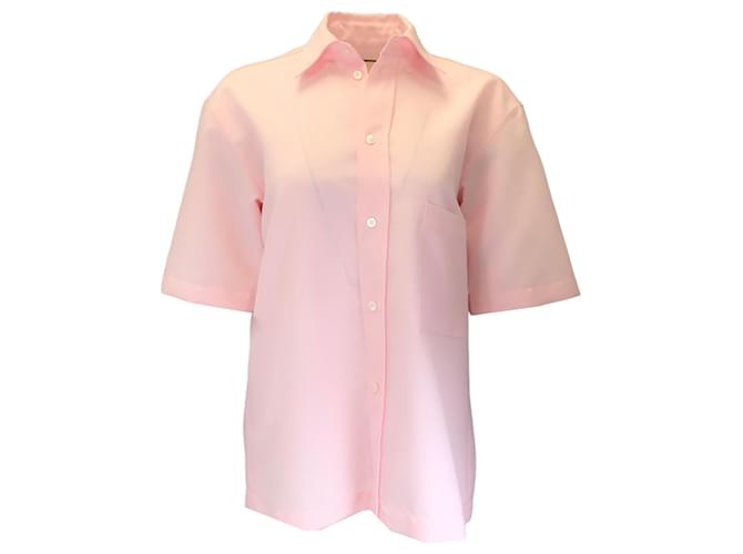 Autre Marque Plan C Pink Short Sleeved Button-down Blouse Synthetic  ref.1406296