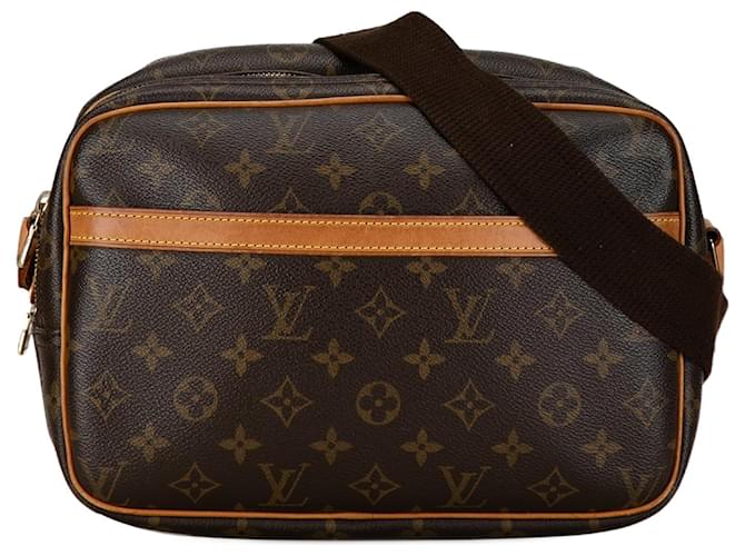 Bolsa Louis Vuitton Monogram Reporter PM Marrom Marrom Couro  ref.1406304