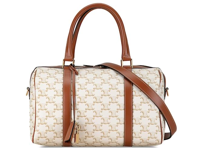 Cartable Céline Triomphe blanc Cuir  ref.1406323