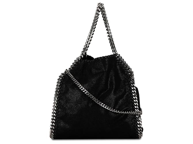 Stella Mc Cartney Bolsa Stella McCartney Mini Shaggy Deer Falabella Preta Preto Couro  ref.1406345