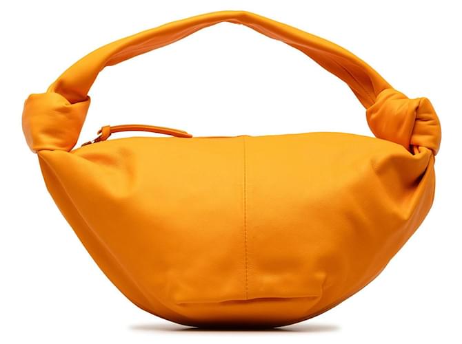 Sac à main orange Bottega Veneta Mini doublé avec nœud Cuir  ref.1406359