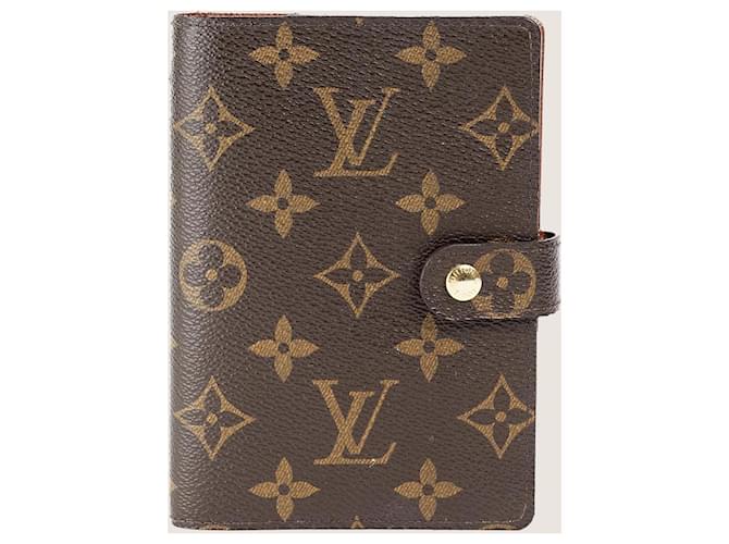 Louis Vuitton Couverture d'agenda en petit anneau Cuir Marron  ref.1406374