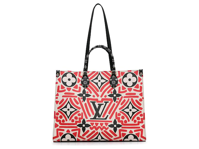 Bolsa Red Louis Vuitton Monograma Gigante Crafty Onthego GM Vermelho Lona  ref.1406412