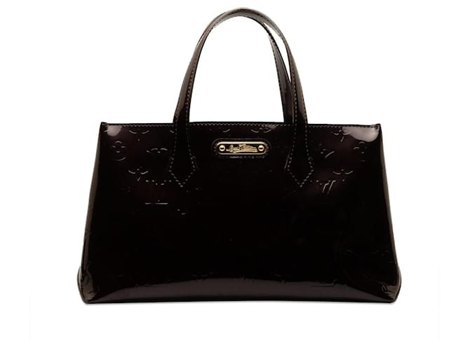 Purple Louis Vuitton Monogram Vernis Wilshire PM Handbag Leather  ref.1406414
