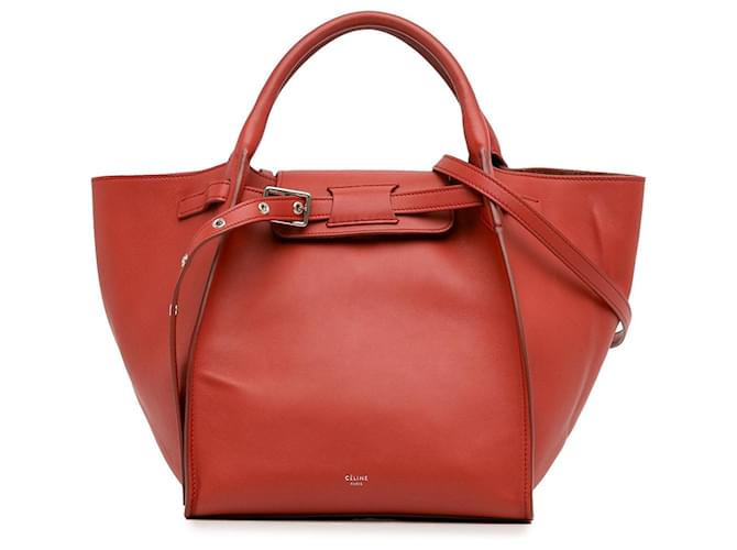 Céline Red Celine Small Big Bag Satchel Leather  ref.1406416