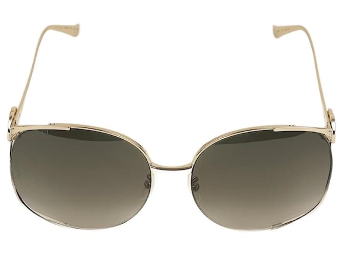 Gucci Gafas de sol web Dorado Metal  ref.1406426