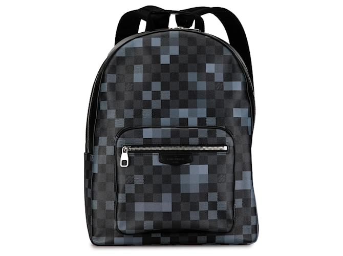 Black Louis Vuitton Damier Graphite Pixel Josh Backpack Cloth  ref.1406489