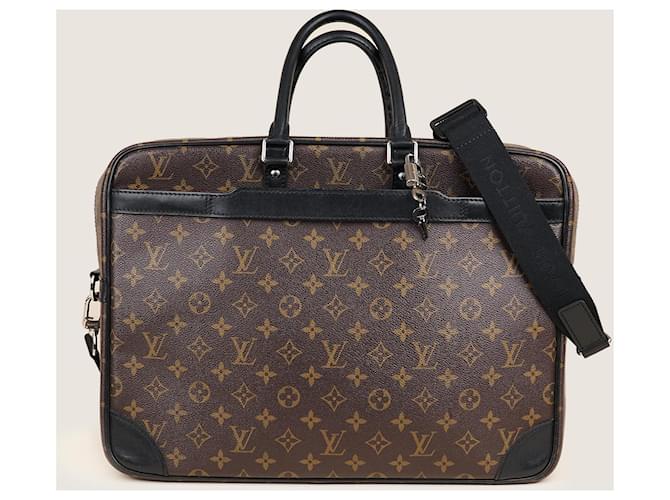 Louis Vuitton Documentos Maleta GM Marrom Couro  ref.1406570