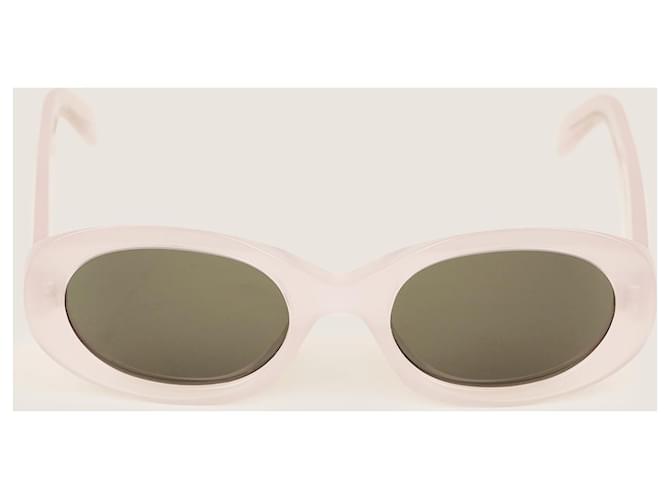 Céline Lunettes de soleil à monture ovale Plastique Rose  ref.1406585