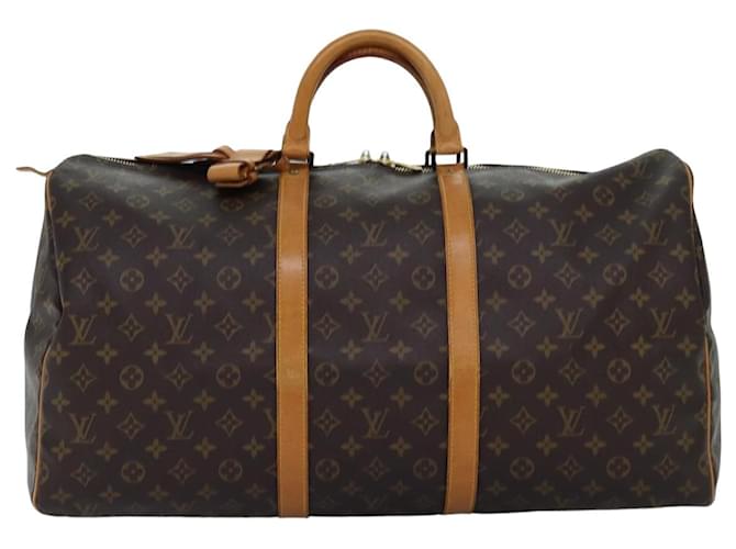 Louis Vuitton Keepall 55 Toile Marron  ref.1406605