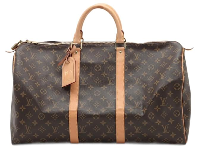 Louis Vuitton Keepall 50 Marrom Lona  ref.1406609