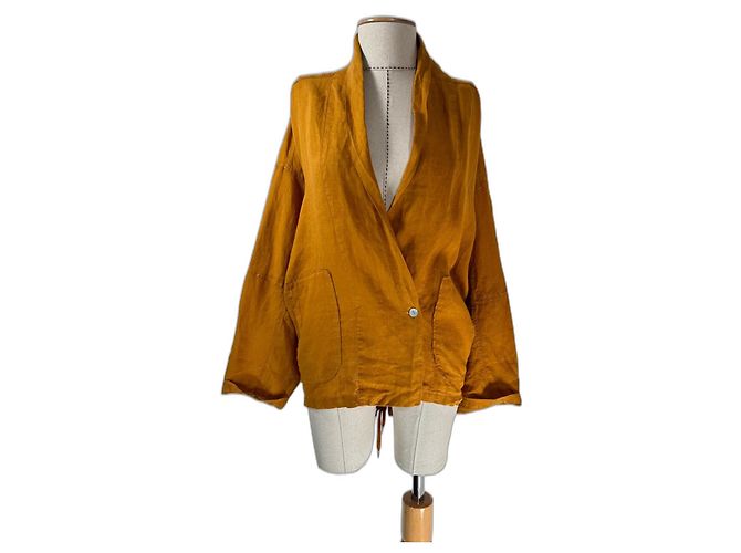 Autre Marque Top de linho Oska Laranja Marigold Rust