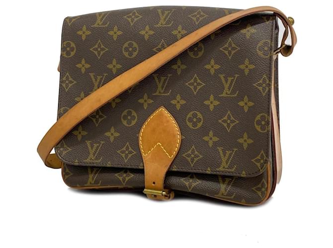 Cartouchiere Louis Vuitton Cartouchière Castaño Lienzo  ref.1406632