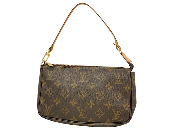 Louis Vuitton Pochette Accessoire Marrone Tela  ref.1406641