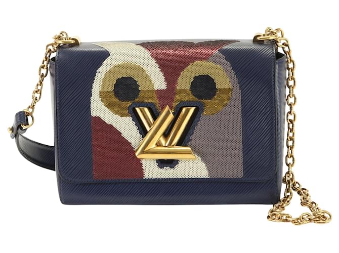 Louis Vuitton Twist Azul marinho Couro  ref.1406663