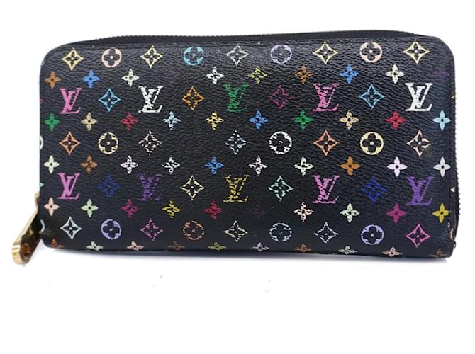 Zippy Louis Vuitton Portefeuille flink Schwarz Leinwand  ref.1406667