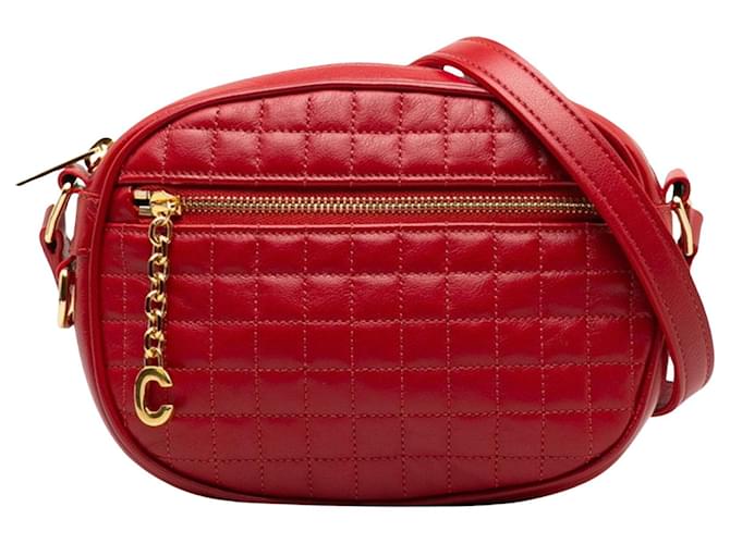 Céline C Charme Rot Leder  ref.1406678